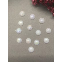 Полубусины-перламутр (цв. белый) 12мм, цена за 20 гр